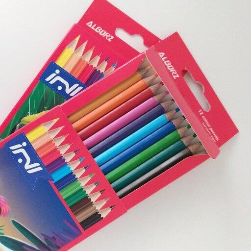 مدادرنگی البرز12رنگ مقوایی